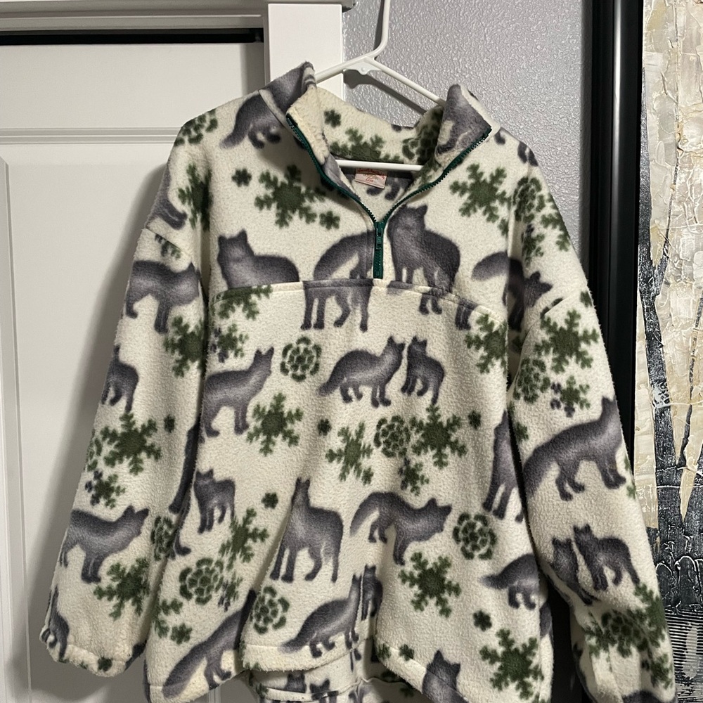 Cozy Animal Print Fleece Pullover